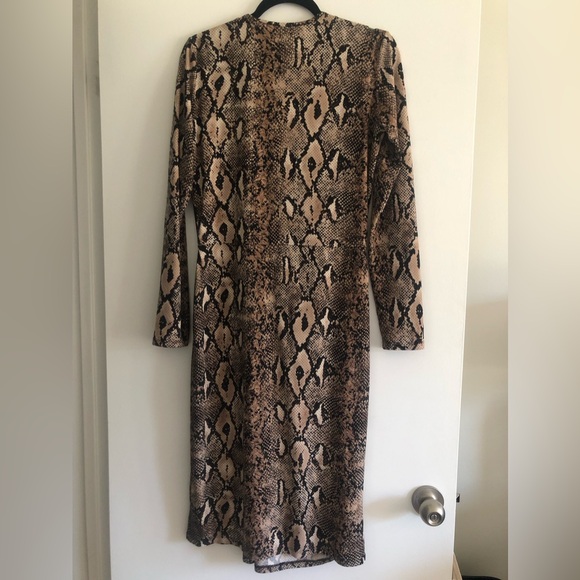 Zara Snakeskin Ultra-Soft Wrap Dress - Picture 2 of 4